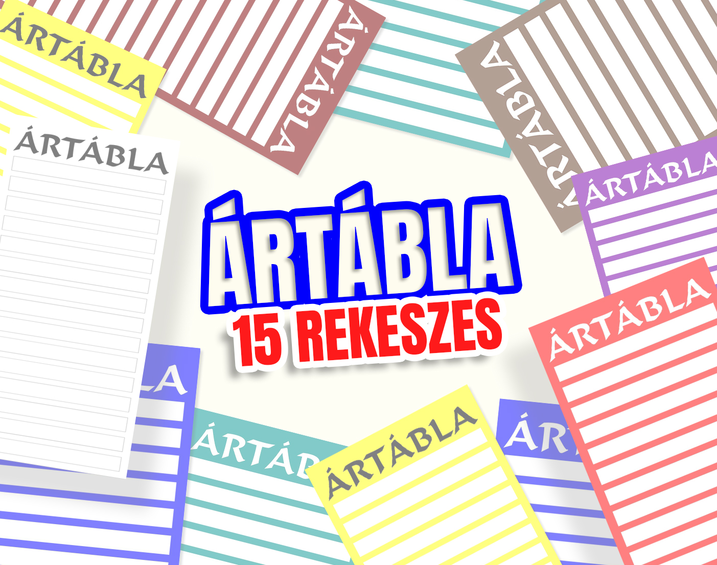 15 rekeszes +1 cs.papír