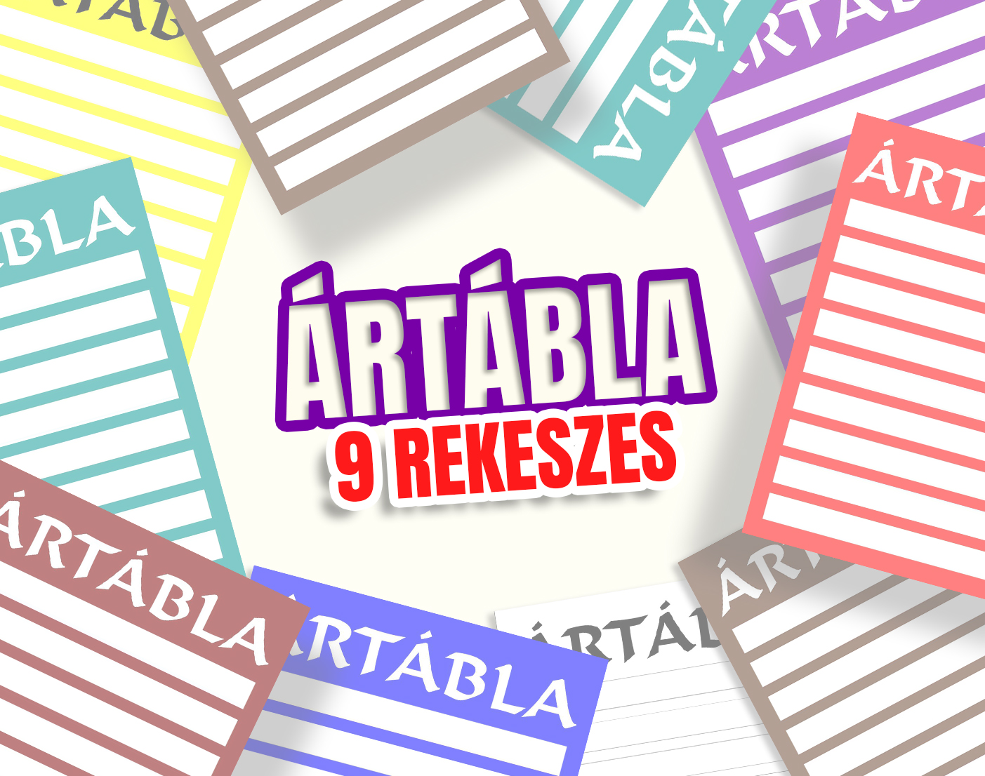 9 rekeszes +1 cs.papír