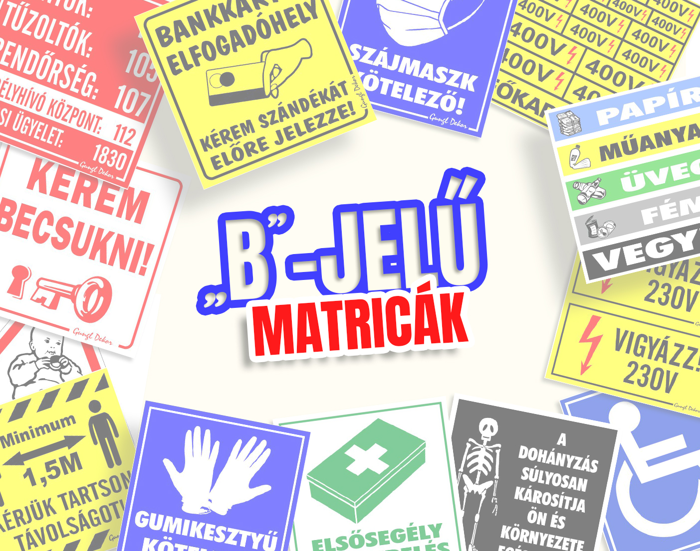 Matrica "B" H-betű,mentők,rokk.,