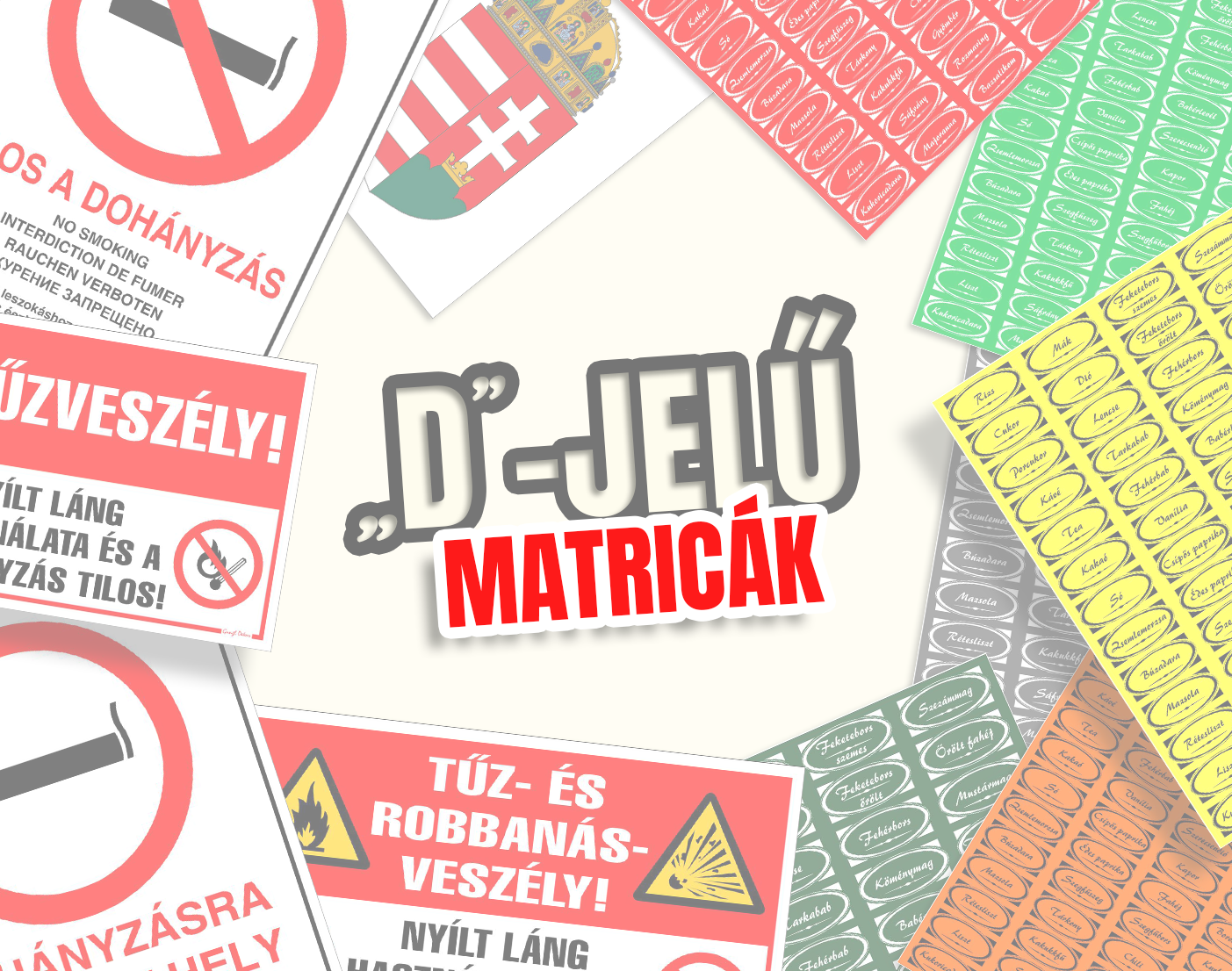 Matrica "D" Fűszer, Tűzv., Doh.