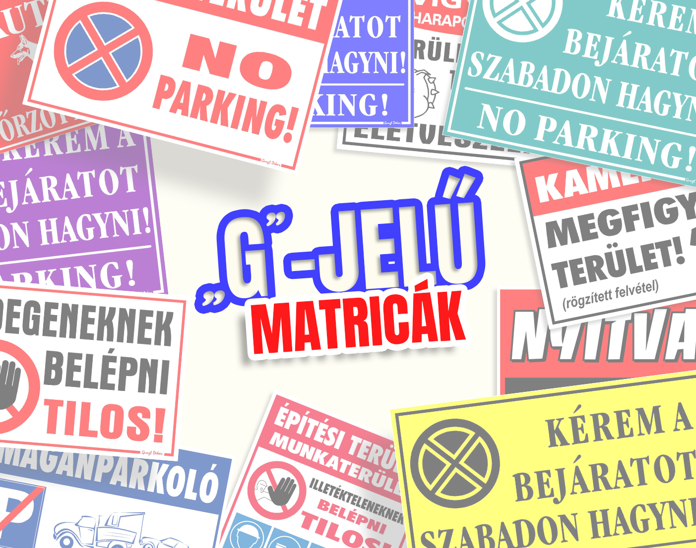 Matrica "G" 25 x 35 cm -es