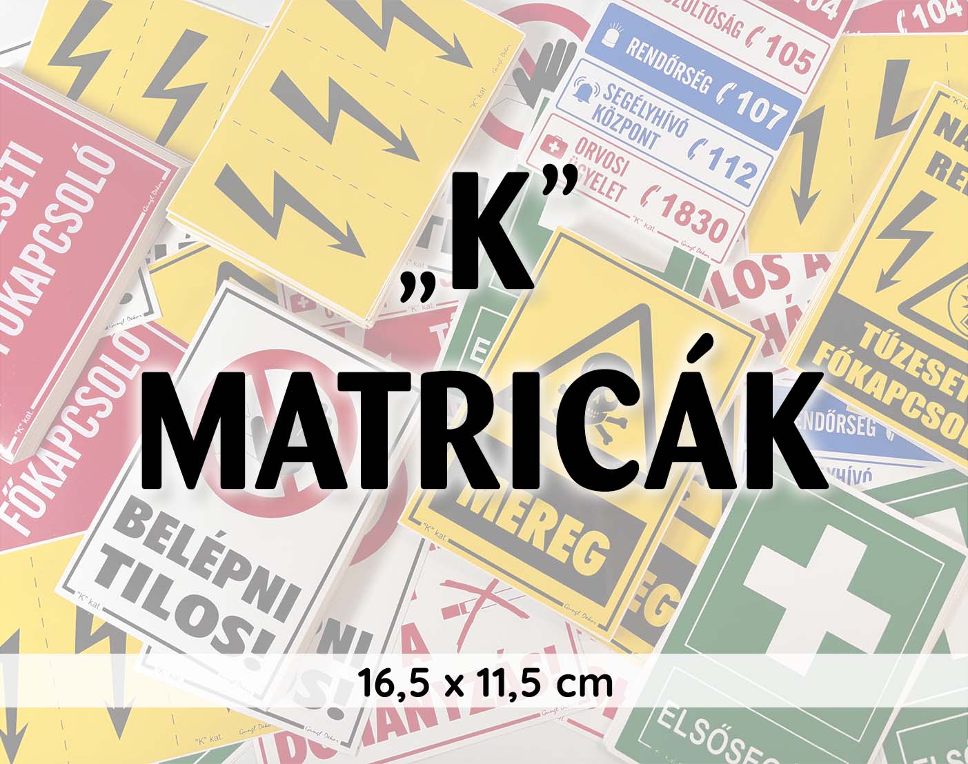 Matrica "K" 11.5 x 16.5cm