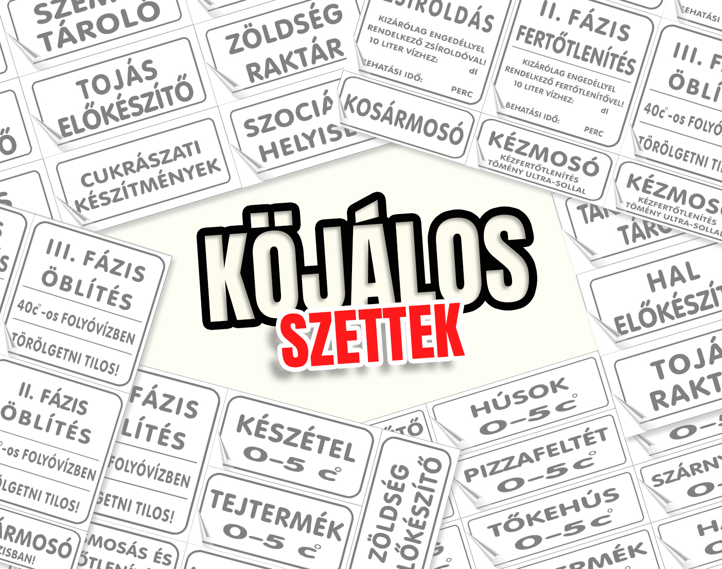 Köjálos szett, (mind )
