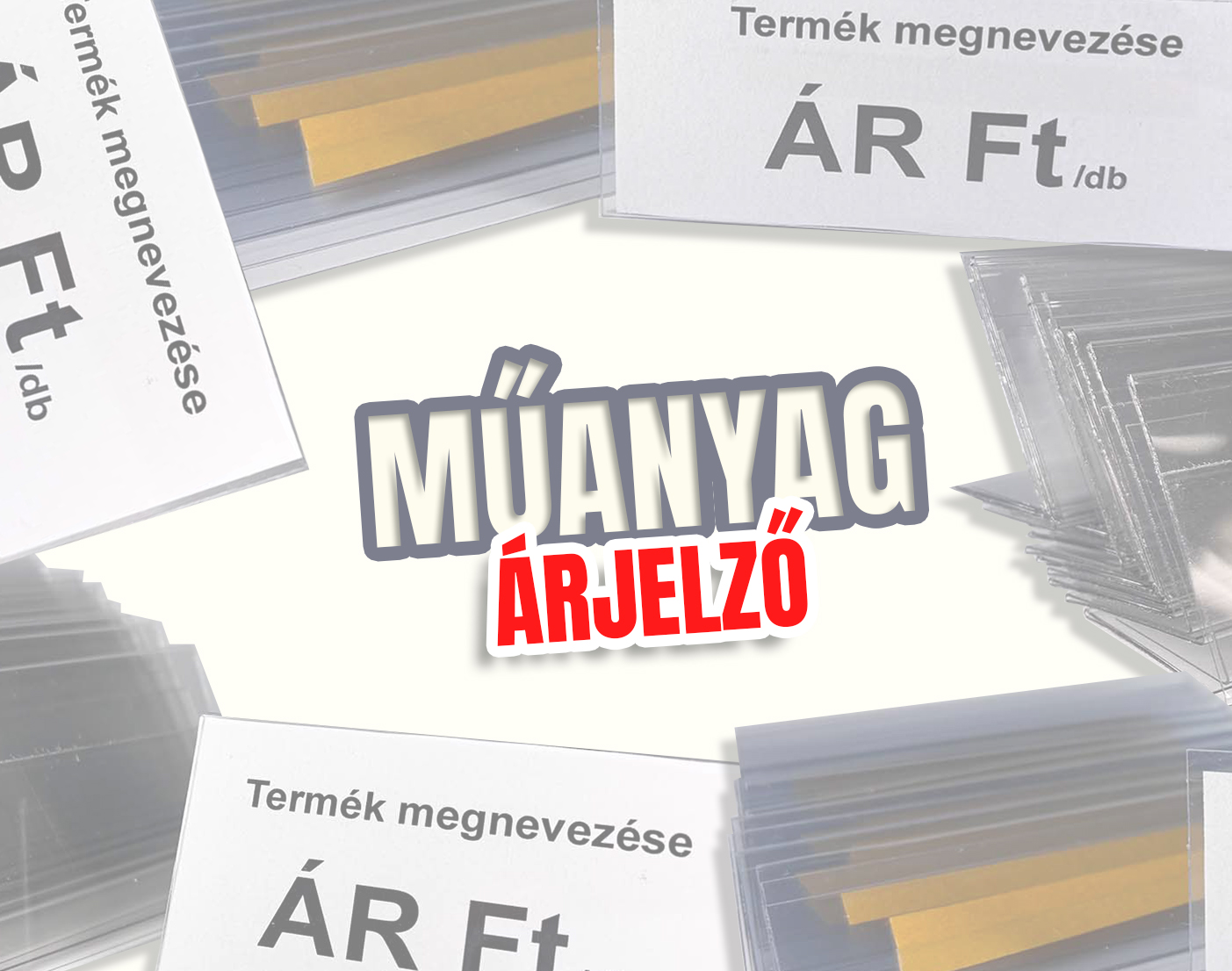 Műanyag árjelző ( mind )