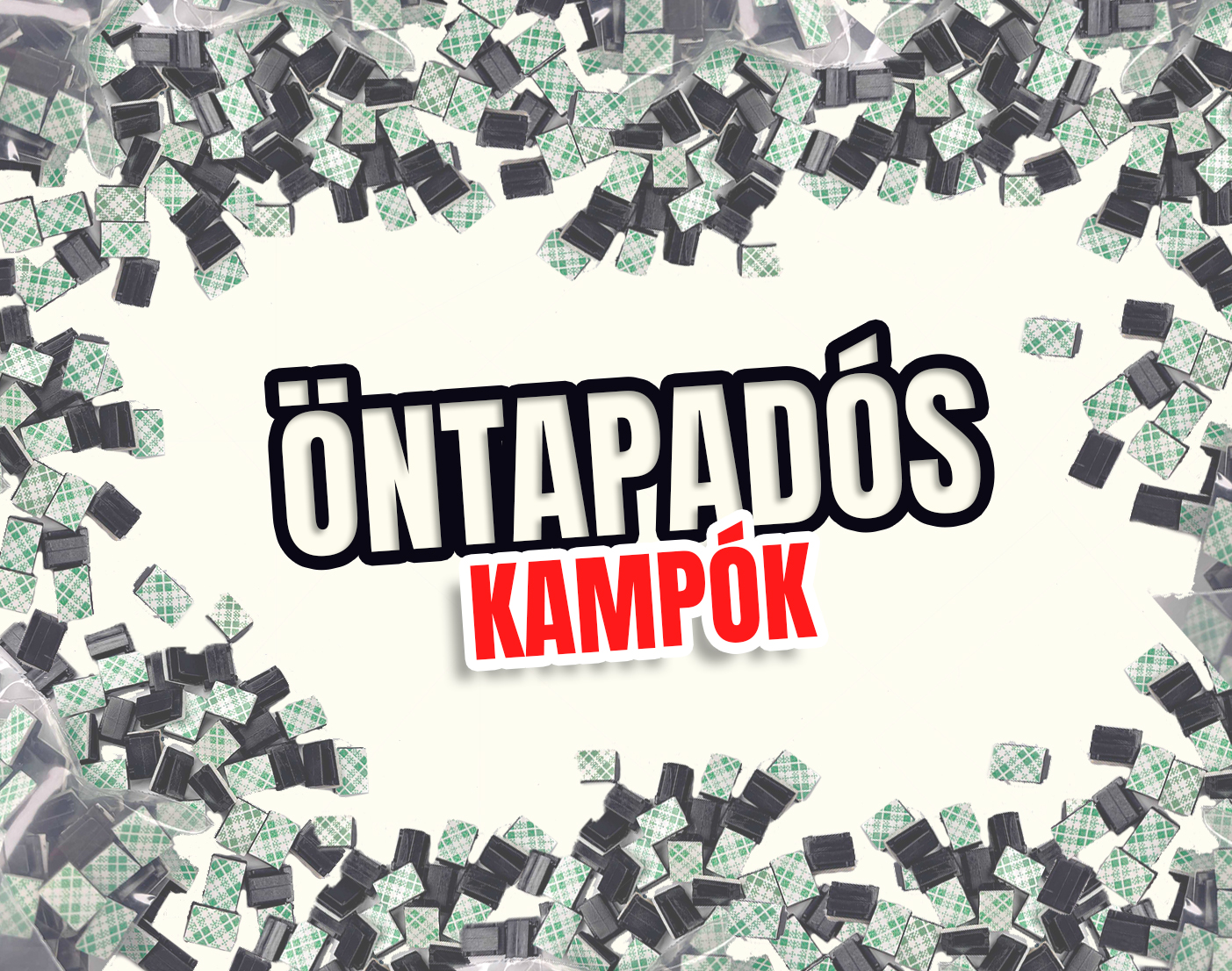 Öntapadós kampó 1x1cm