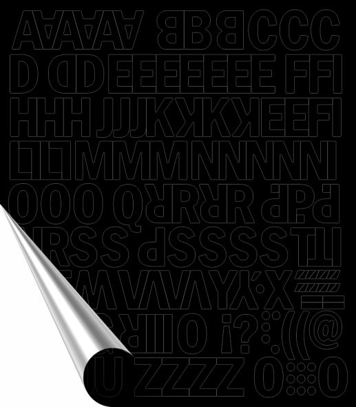 2cm -es öntapadós betű matrica