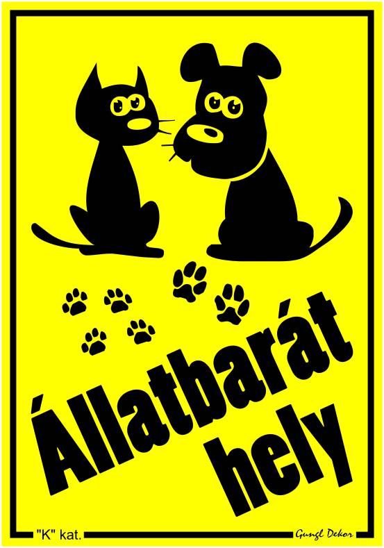 Állatbarát hely MATRICA "K"