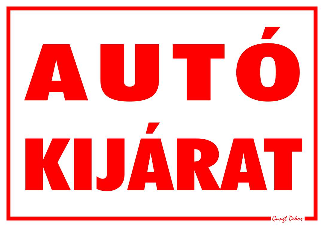 Autó kijárat MATRICA "C"