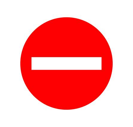 Behajtani tilos piktogram MATRICA "A"