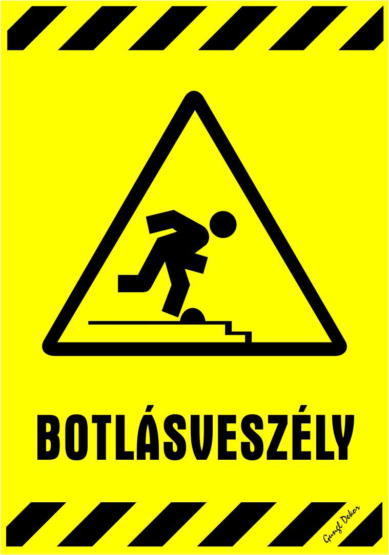 Botlásveszély! MATRICA "C"
