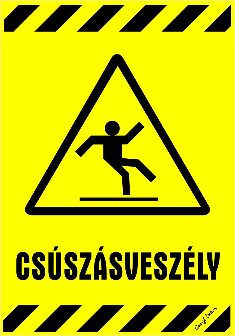 Csúszásveszély! MATRICA "C"