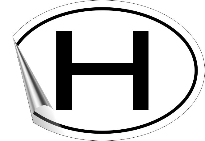 H betűs belülről felragasztható MATRICA "B"