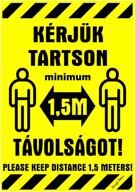 Kérjük tartson minimum 1,5 méter távolságot! MATRICA "K"