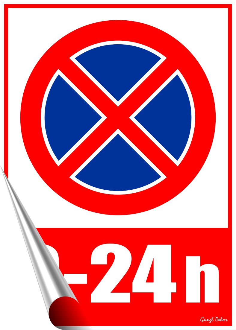 Megállni tilos! 0-24 h ("G" jelű matrica)