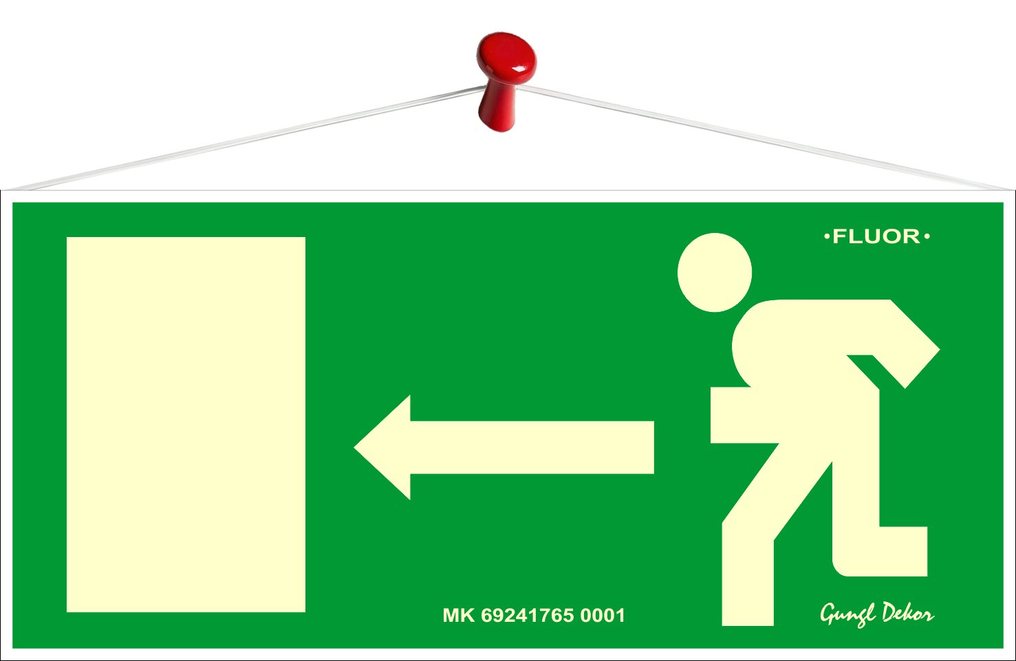 Menekülési irány balra (Fluoreszkáló Tábla)