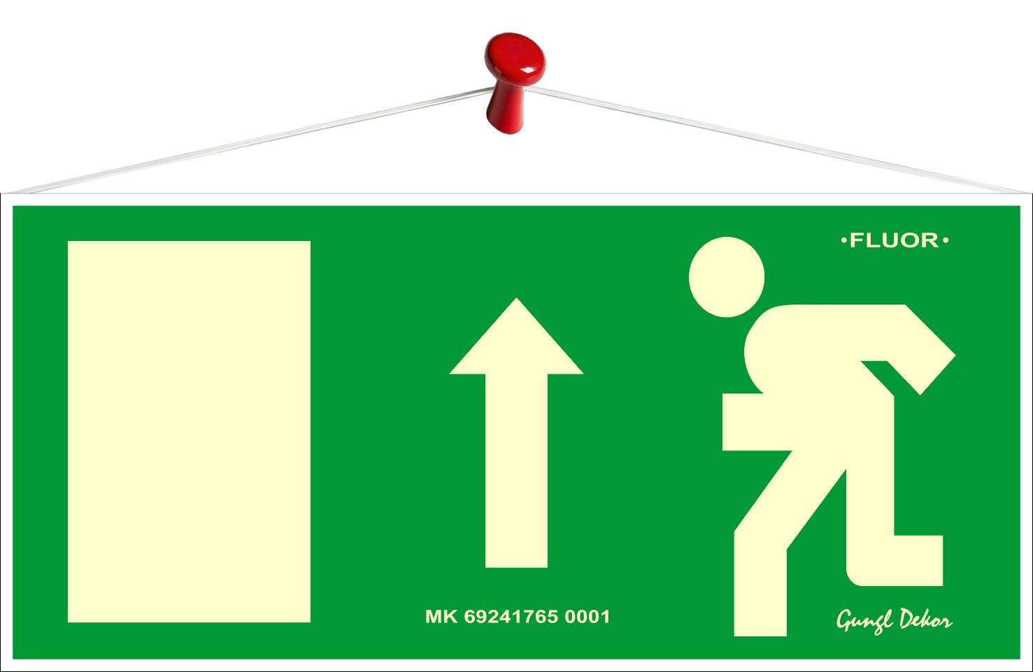 Menekülési irány fel (Fluoreszkáló Tábla)