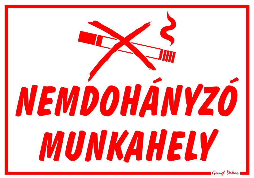 Nemdohányzó munkahely MATRICA "C"