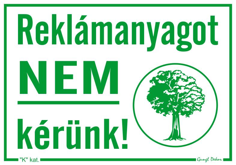 Reklámanyagot NEM kérünk! MATRICA "K"