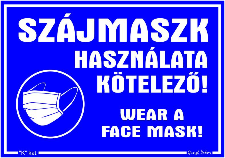 Szájmaszk használata kötelező! MATRICA "K"