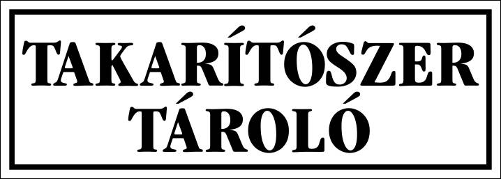 TAKARÍTÓSZER TÁROLÓ ("A" jelű matrica)