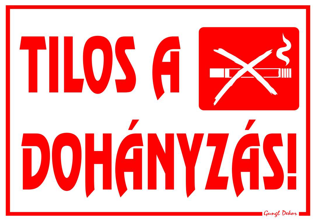 Tilos a dohányzás! MATRICA "C"