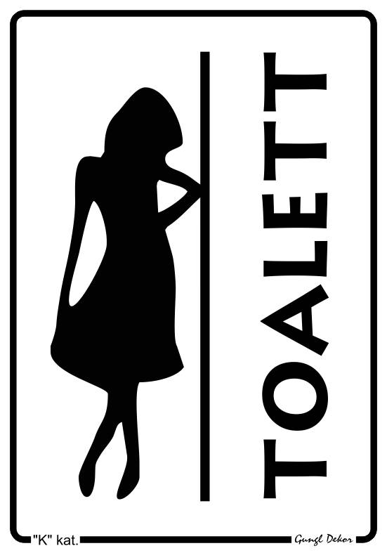 TOALETT piktogrammal MATRICA "K"