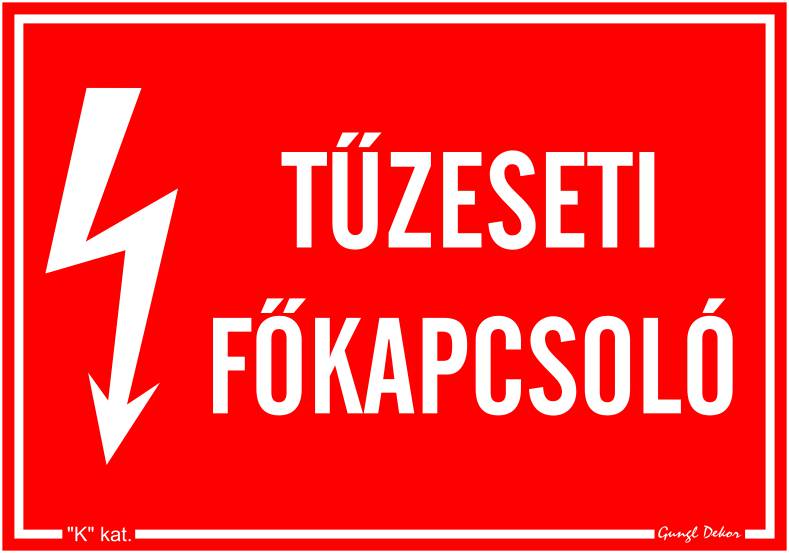 Tűzeseti főkapcsoló MATRICA "K"