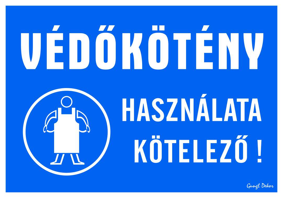 Védőkötény használata kötelező! MATRICA "C"