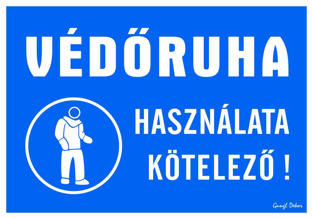 Védőruha használata kötelező! MATRICA "C"