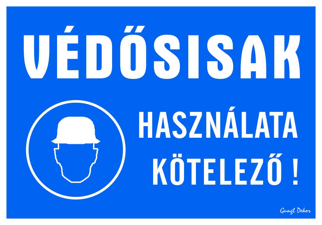 Védősisak használata kötelező! MATRICA "C"