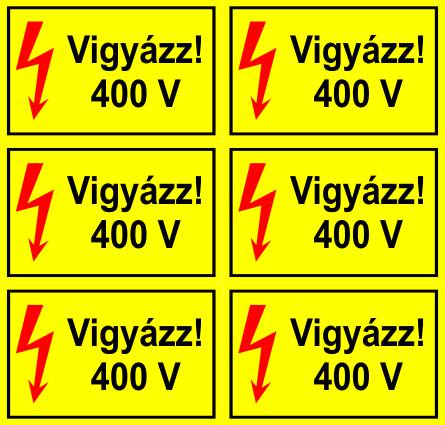 Vigyázz! 400 V MATRICA "A"