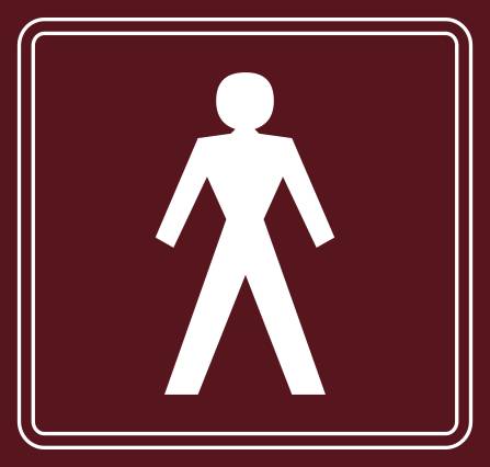 WC / TOALETT pálcikaemberes piktogrammal MATRICA "A"